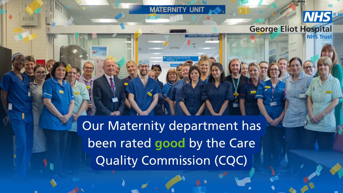 CatherineFree3's tweet image. Congratulations to our amazing Maternity team. Rated GOOD in our recent CQC inspection. Plenty of outstanding practice too. You should all feel incredibly proud of the excellent services you provide for our communities. 💙 #CEOGlen @CardillLorraine @nag2710