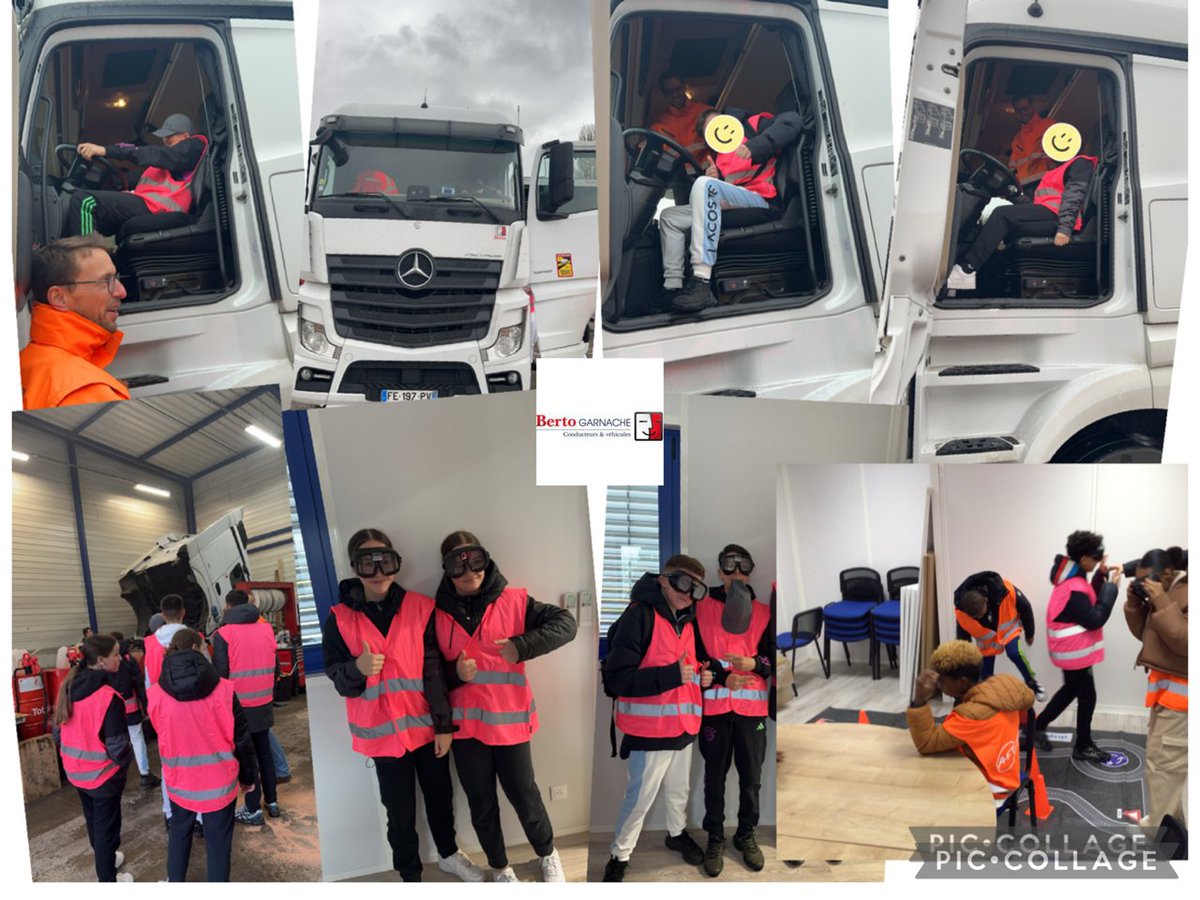Merci au groupe Berto Garnache qui a accueilli nos élèves pour une découverte de 4 métiers :  chauffeur, exploitant, responsable sécurité, mécanicien PL avec observation de ces métiers sans oublier un atelier de test de lunettes « effet sous alcool » <a href="/acbesancon/">Académie de Besançon</a> <a href="/diderot25/">RéseauDiderot25</a>