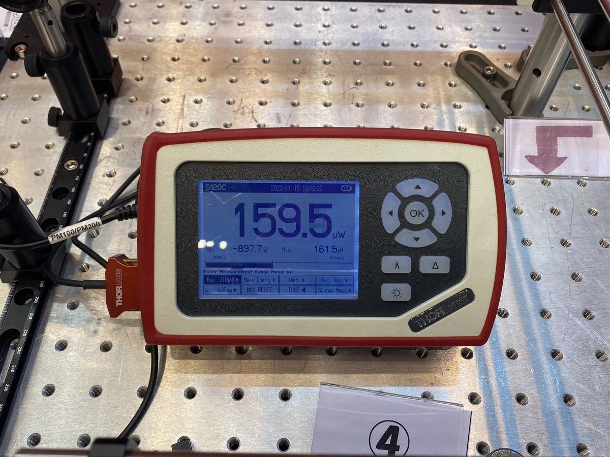 MorimoriUni_'s tweet image. THORLABSのレーザーアライメント
最高記録160出しました
挑戦者かかってこいや！！！！💪
 #bsj2023  #THORLABS