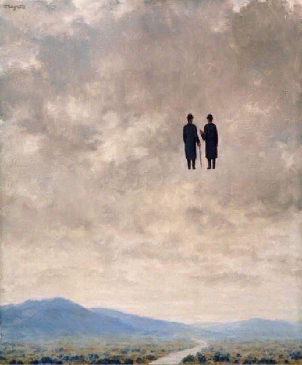 L'art de la conversation, 1963, René Magritte #TheClouds