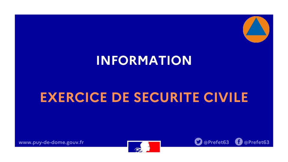 Rappel

Organisation d'un exercice de sécurité civile, ce merc 15 novembre 2023, dans la vallée de la Sioule
✅Tests des dispositifs ORSEC et Plan particulier d'intervention du barrage des Fades
🔊 Déclenchemt des sirènes de l'exploitant (cornes de brume)

puy-de-dome.gouv.fr/Actions-de-l-E…