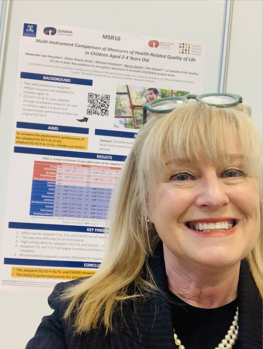 nance devlin (@nancydevlin1) on Twitter photo 3/3 And a poster reporting an experimental version of the <a href="/EuroQol/">EuroQol</a> EQ-5D-Y, modified for used in 2-4 year olds by <a href="/AlexVanHeusden/">Alexander van Heusden</a> <a href="/kmdalziel/">Kim Dalziel</a>, which is part of our <a href="/QUOKKA_Research/">QUOKKA Research Program</a> work, is on poster board 5065. I'll be around all morning if anyone wants to talk about our work! 3/3 And a poster reporting an experimental version of the <a href="/EuroQol/">EuroQol</a> EQ-5D-Y, modified for used in 2-4 year olds by <a href="/AlexVanHeusden/">Alexander van Heusden</a> <a href="/kmdalziel/">Kim Dalziel</a>, which is part of our <a href="/QUOKKA_Research/">QUOKKA Research Program</a> work, is on poster board 5065. I'll be around all morning if anyone wants to talk about our work!