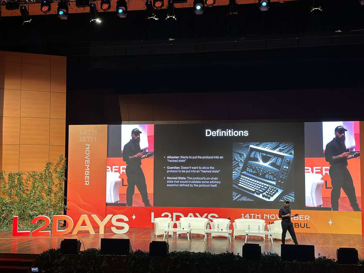 Are there any MEV enthusiasts at L2DAYS? Live on Main Stage:

🔸 L2 protocol montitoring is an MEV problem, always was
🎤 <a href="/odysseas_eth/">Odysseus | phylax.systems</a>