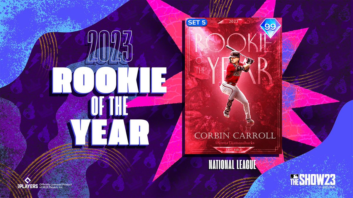 cal__designs's tweet photo. Congratulations to Gunnar Henderson and Corbin Carroll on winning the 2023 Rookie Of The Year awards! 🏆

Based on this year it certainly won't be their last award to be put up on the shelf 😉

#MLB #MLBTheShow23 #mlbtheshow https://t.co/Zgs44ABMsR