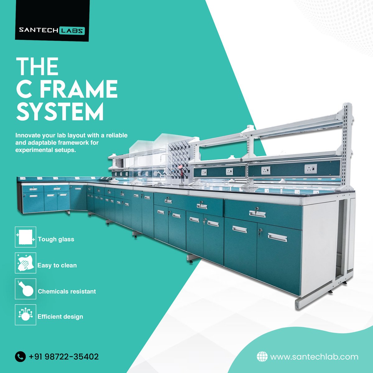 santechlabs's tweet image. Maximise your lab&apos;s potential with Santech lab&apos;s C-frame system, featuring a flexible design that accommodates various research setups and maintaining a clean laboratory environment.
.
Visit our website: santechlab.com/product/c-fram…
.
#santech #santechlabs #Cframesystem #labfurniture