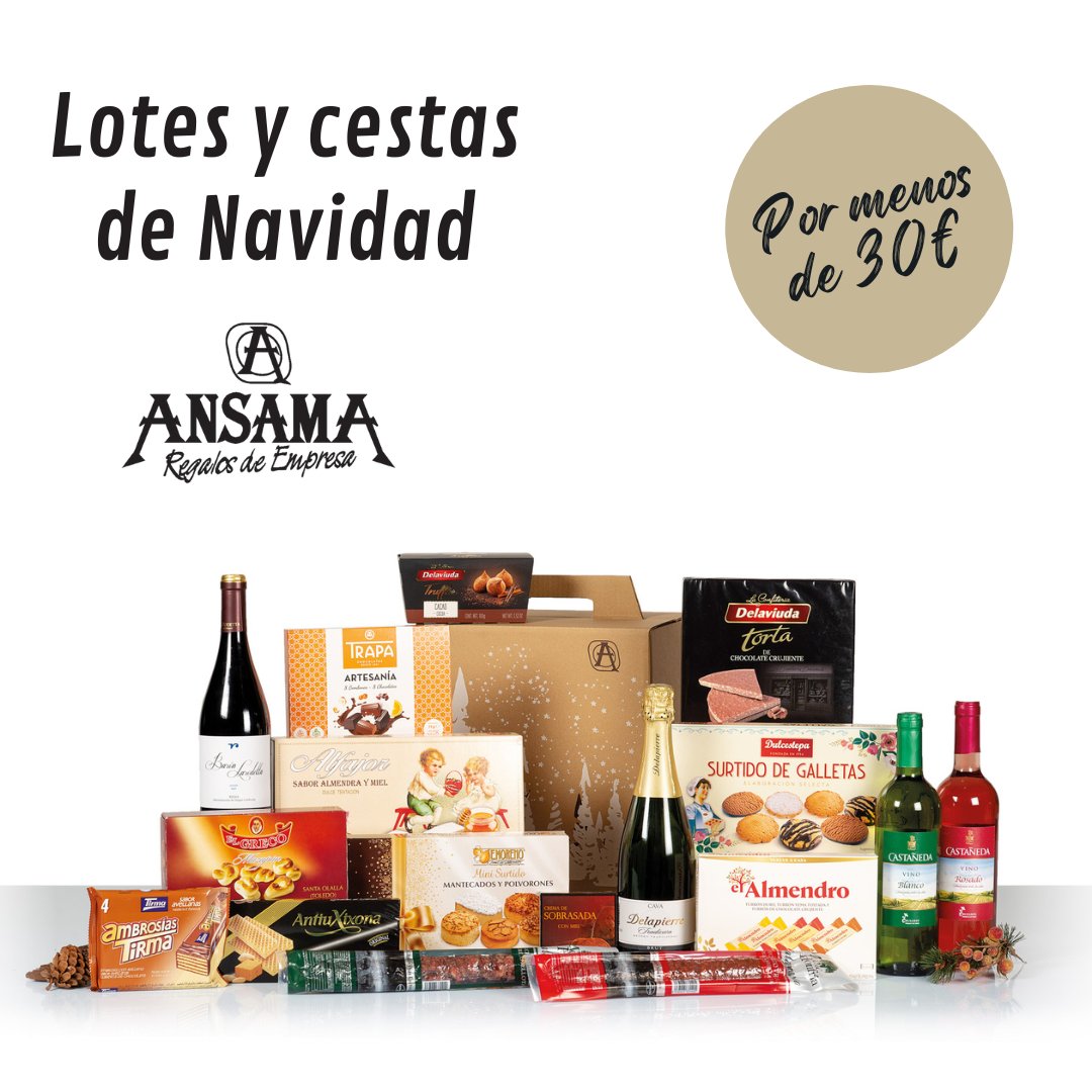 ansamagourmet's tweet photo. ¿Lo sabías?

En Ansama Regalos de Empresa ofrecemos Surtidos y #lotesnavideños por menos de 30€ con productos de primera calidad.

Consulta todas las opciones 
🛒https://t.co/rBlRPudczT 

#RegalosdeEmpresa #cestasdenavidad #navidad2023 https://t.co/EgdFYfNFr6
