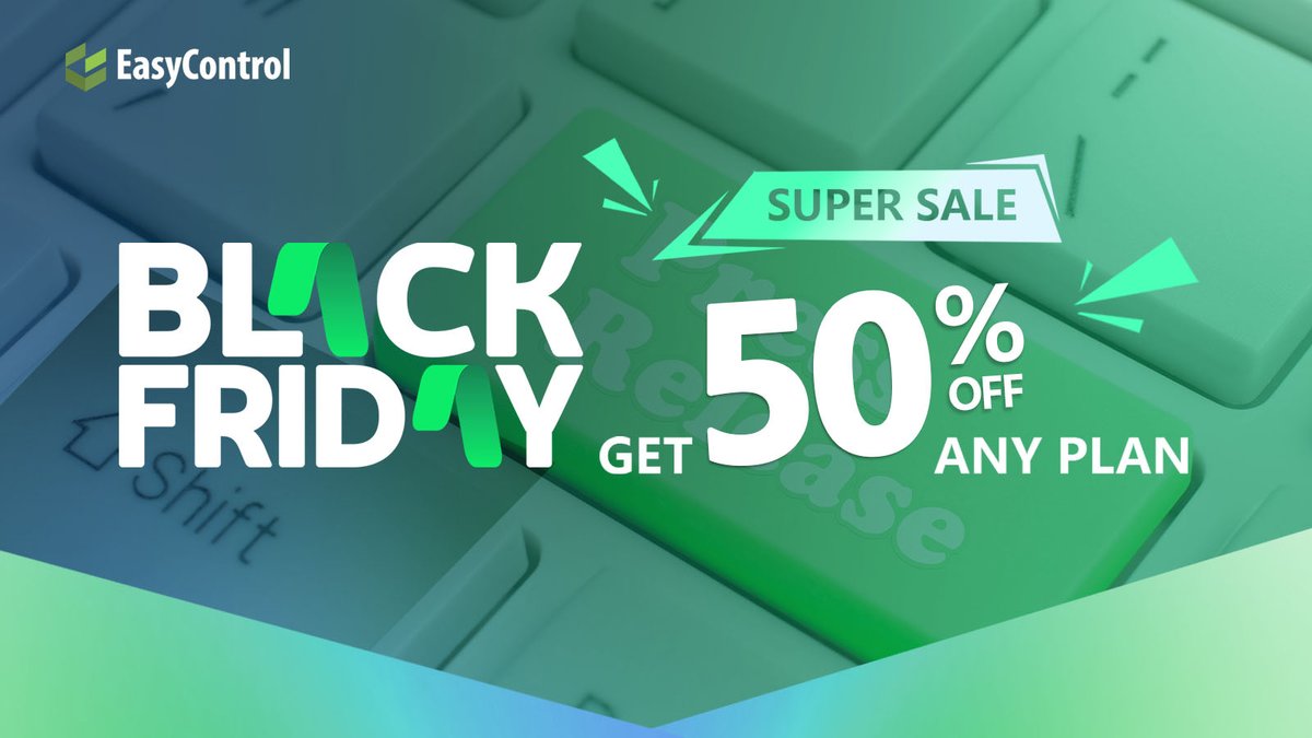 EasyControl_MDM's tweet image. Countdown to EasyControl Black Friday Sale - 50% off! 🛍️⏰ 
Mobile device management, phone locking, fitness equipment management, education tablet development, etc.

Discover amazing deals on our website. 👇
easycontrol.io/preview/93

#MDM #DeviceLock #BlackFriday #SpecialOffer