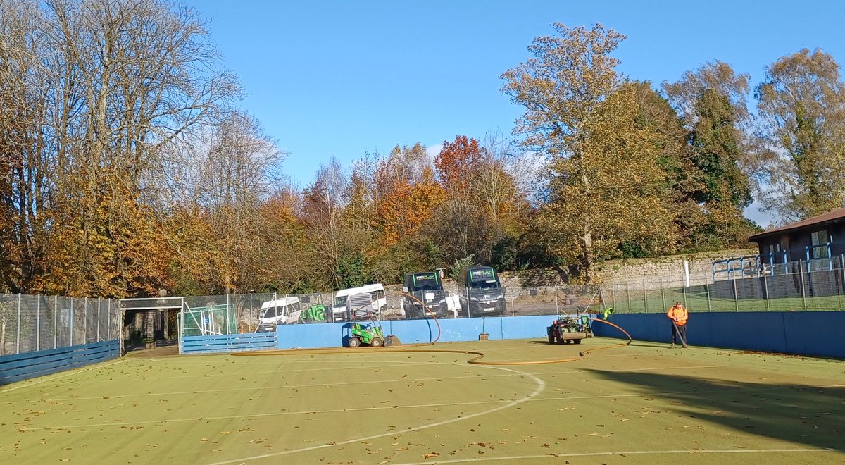 Finally, a nice sunny day to enjoy for our Wednesday sports <a href="/DCSJ_official/">Dean Close St John’s</a>! Great to get out and see the progress being made by <a href="/ReplayMaintain/">Replay Maintenance</a> as they renovate and refurbish our astro. Can't wait to get on there for Hockey Club in the next few weeks! #DCSJPrep #DCSJSport
