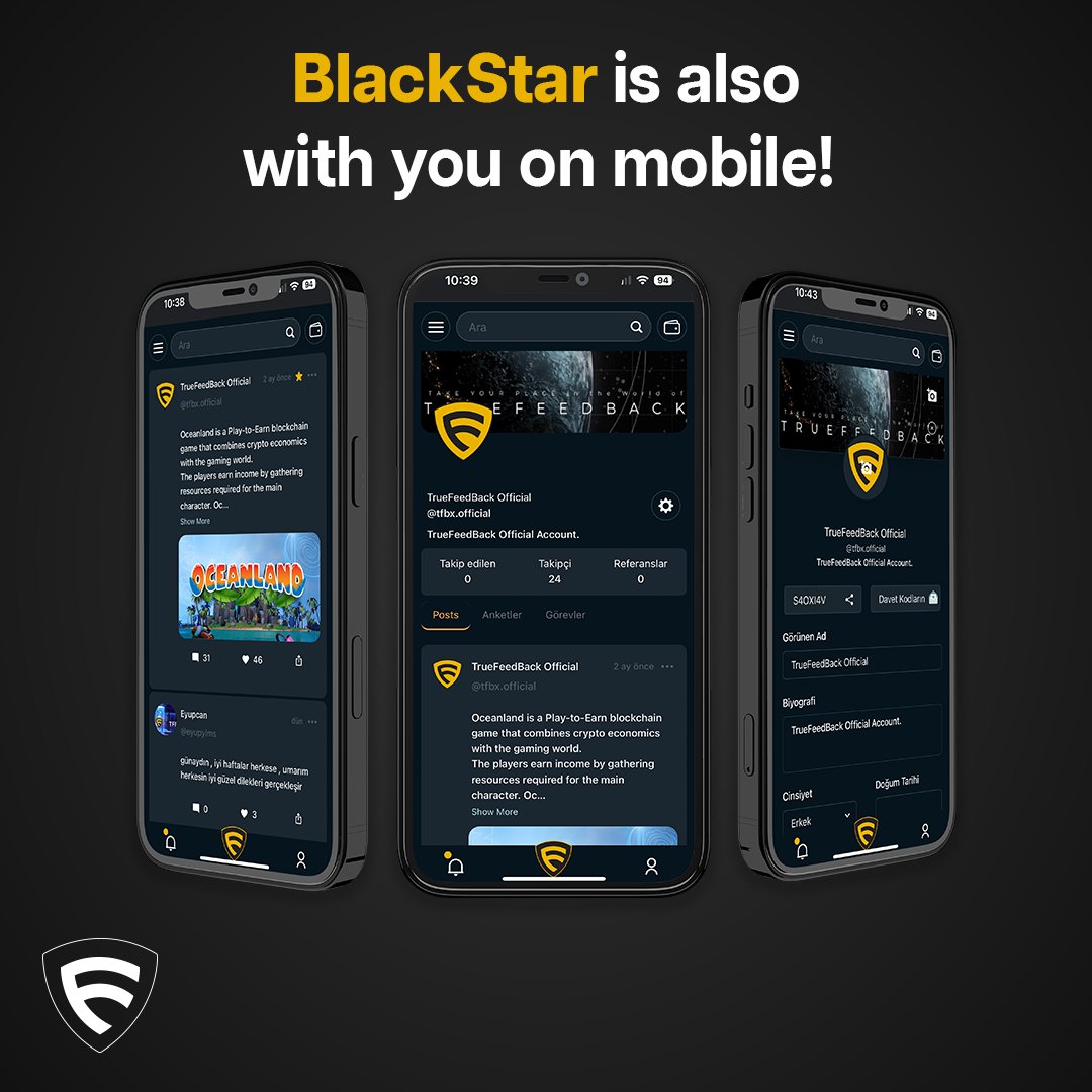 BlackStar is also with you on mobile! You can connect to mobile-compatible BlackStar from anywhere! 🌍 #TrueFeedBack #NewBlackStar #blockchain #SocialFİ #MobileCompatible #Web3