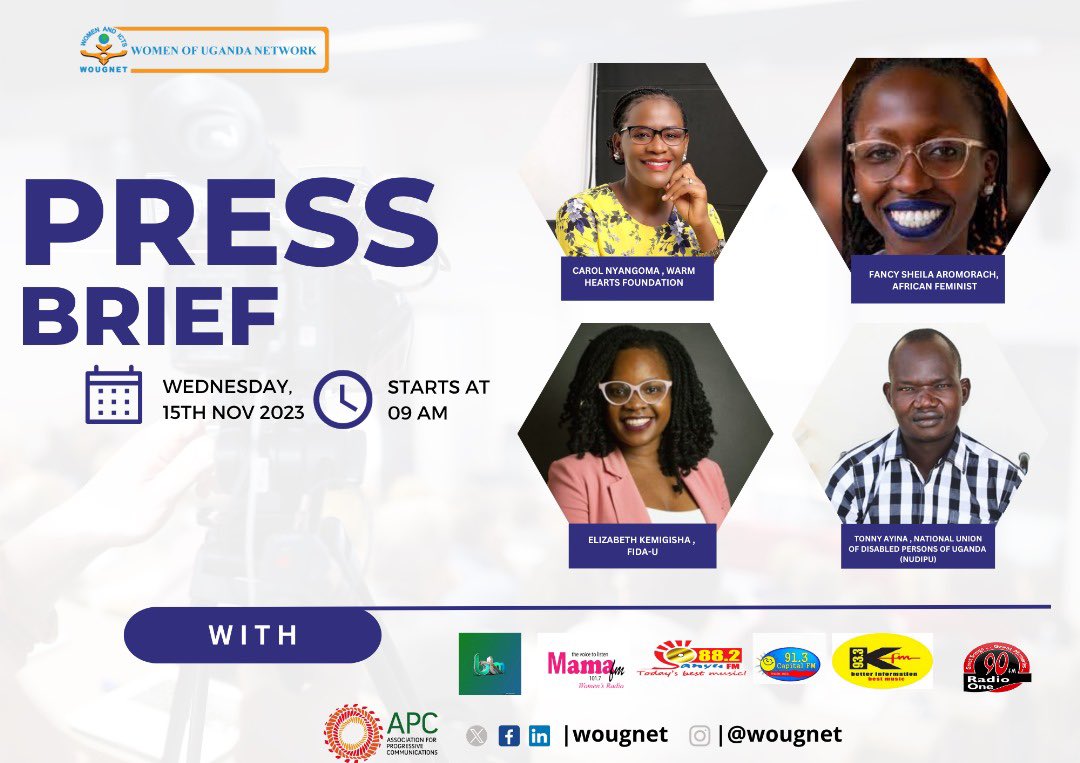 📣LIVE!We are delighted to be joined by @CarolMukisa1 @luofeminist @elayzabeth and Tommy Ayina at this press briefing as we continue to address the challenges faced by structurally women in Uganda under the #OurVoicesOurFutures project.