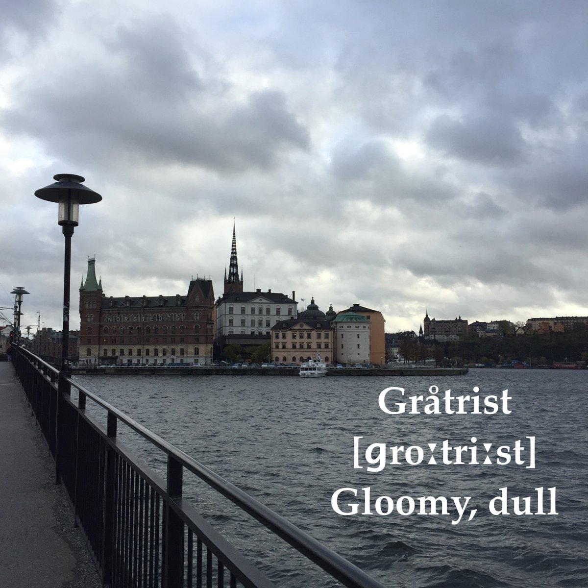 #Swedish expression of the day: #gråtrist (#gloomy, #dull) literally translates to 'grey boring' and well describes many November days.
#fiftyshadesofgrey