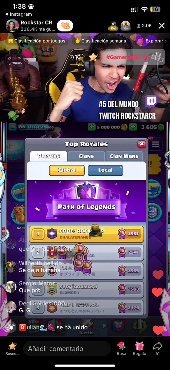esperis's tweet photo. @Rockstar_YT Celebración épica ❤️ Muchas felicidades.!! 🔥 https://t.co/7Xo5uHDAop