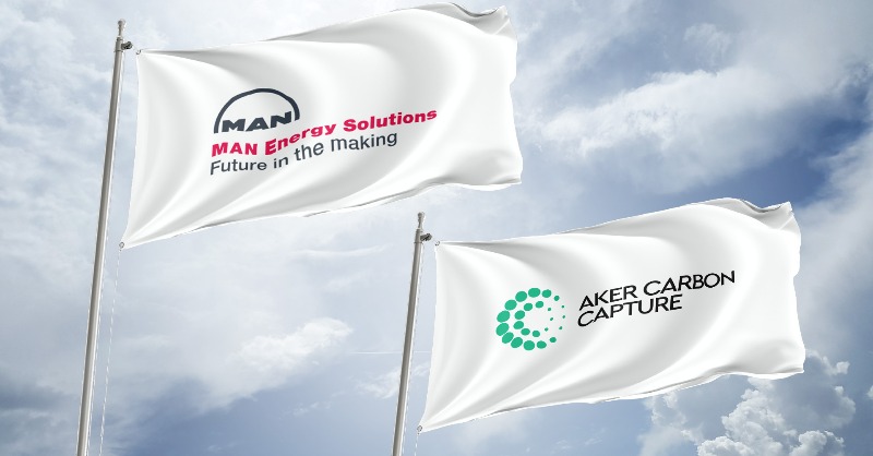 SLBCapturi's tweet photo. .@man_e_s has awarded @AkerCarbon a feasibility study to develop a joint power-to fuel-solution. The study, which extends our partnership with @man_e_s, investigates the full integration of our standardized and modularized #JustCatch 100 unit into a full power-to-fuel solution.
