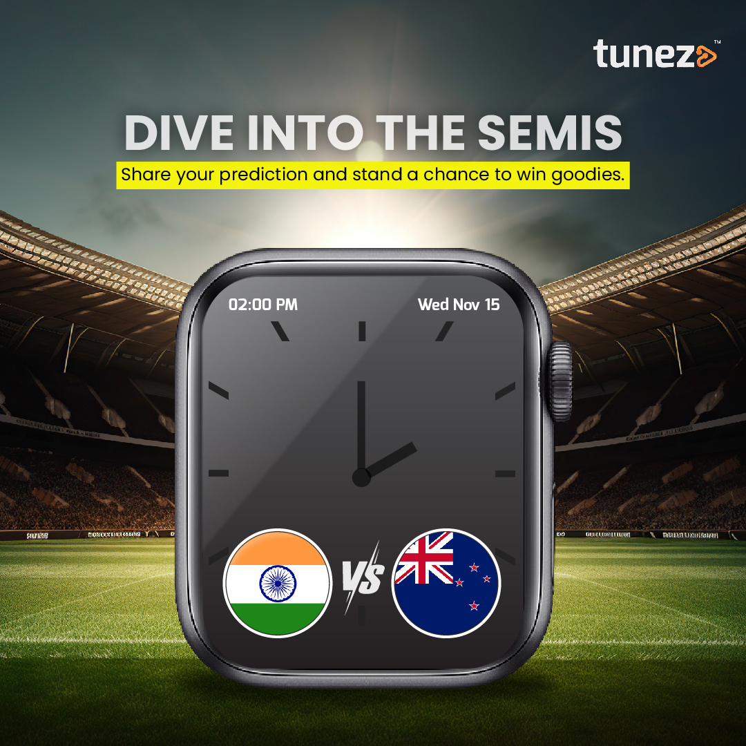 tunez_go's tweet photo. Predict the winners!
India or New Zealand? Comment your winner prediction below and stand a chance to win goodies.
#GoTunez #CWC2023 #INDvsNZ #Tunez https://t.co/YQUWVEXn63