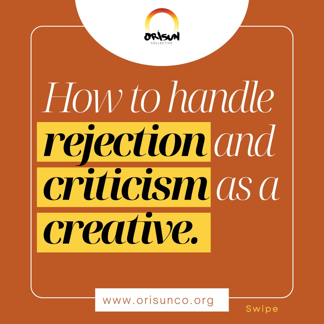 OrisunCo_'s tweet image. Having to deal with criticism and rejection as a creative can be very demoralizing but it is also an important part of the journey as a creative. Here are a few ways to handle criticism as a creative. How do you handle criticism?

#OrisunCo #CreativeTips #CreativeTutorial