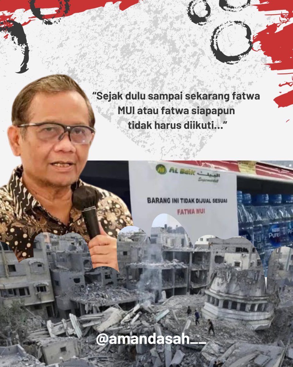 amandasah__'s tweet photo. MUI KOK DIDENGERIN
FAKTA SEPUTAR MUI HARAMKAN BELI PRODUK ISRAEL:

- Fatwa MUI No 83 Tahun 2023 hanyalah sebuah pendapat keagamaan. TIDAK WAJIB DIIKUTI.

-Karena hanya pendapat keagamaan maka siapapun yang melanggar FATWA MUI TIDAK BISA DIHUKUM.

- Indonesia negara berdasarkan hukum positif, bukan berdasar pendapat keagamaan.

- MUI bukan lembaga negara.

Jadi Manda berkesimpulan tetap peduli dan dukung Palestina juga membeli produk seperti biasa walaupun itu produk Israel. 

Termasuk jika MUI, FPI, dan BAHAR SMITH mengharamkan nonton ColdPlay  in Jakarta, Viva La  Vida Manda tetep nonton aja. 😜

@mohmahfudmd @jokowi @coldplay @MUIPusat