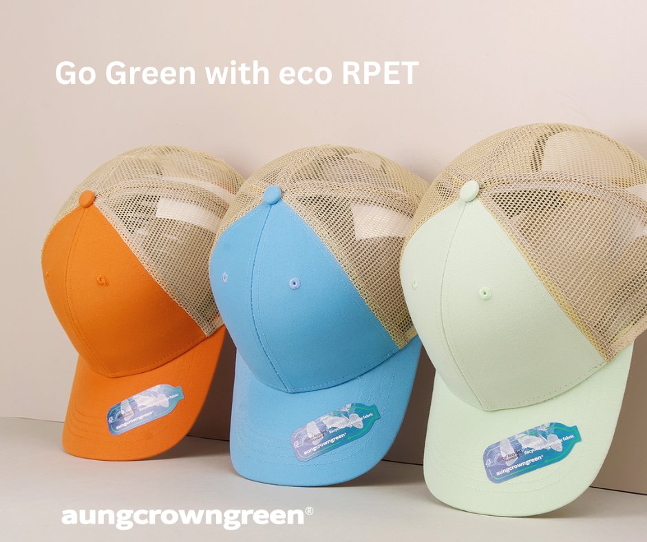 Keep your head cool and the planet happy with our eco-friendly RPET trucker caps. Made from recycled plastic bottles, these caps are a sustainable choice for you and the environment. #sustainability #upcycledfashion #ecofashion #truckercaps #aungcrowngreen
Web:…