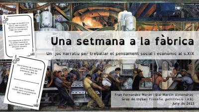 Una setmana a la fàbrica via <a href="/arc_cesire/">ARC</a> #Filosofia apliense.xtec.cat/arc/node/31243