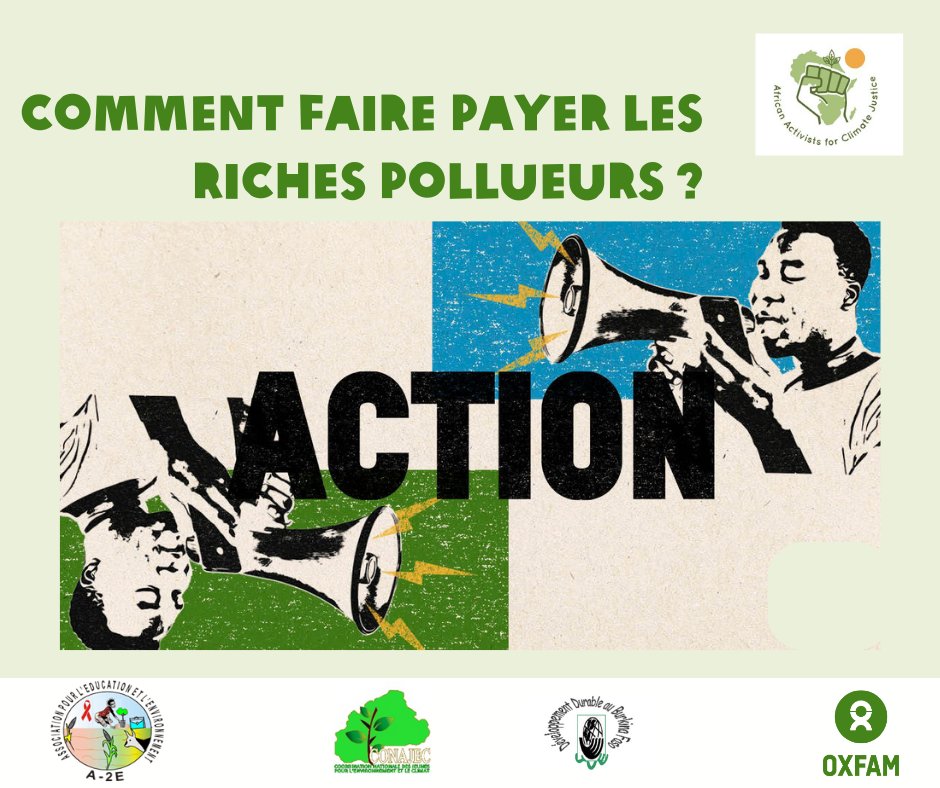 💡 La planète souffre, les riches profitent. Il est temps de changer cela. Rejoignez notre combat pour un avenir durable ! 🌱💚
#FairePayerLesPollueurs 
#MakePolluterPay 
#MakeRichPollutersPay
#AACJ 
#Pacja 
#WhatHasChanged?
#COP28 !