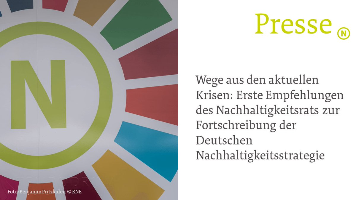 Erste Empfehlungen des Nachhaltigkeitsrats zur Fortschreibung der #DNS angesichts aktueller Krisen: u.a. mehr parlamentarische Diskussion, ein klares politisches Leitbild, Nachhaltigkeit als Staatsziel im GG und ein nachhaltiger Bundeshaushalt. Hier lesen: nachhaltigkeitsrat.de/aktuelles/wege…