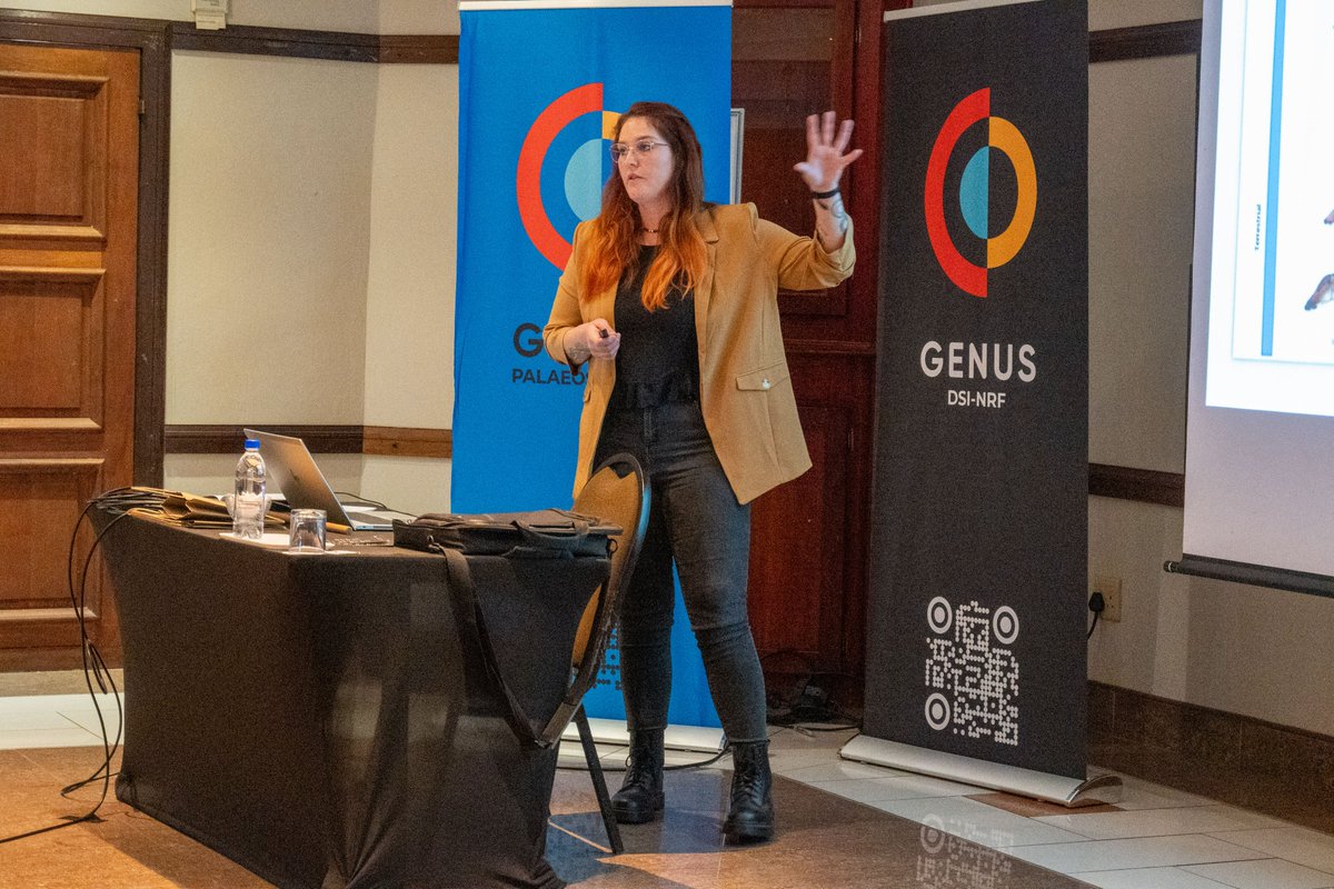 MegRoseWoolley's tweet photo. Had a great time presenting my proposed Ph.D. research at the 2023 @GenusPalaeo Conference and hearing about all the amazing work being done by fellow palaeoscience postgraduates from around South Africa! https://t.co/c38aTvzKbU