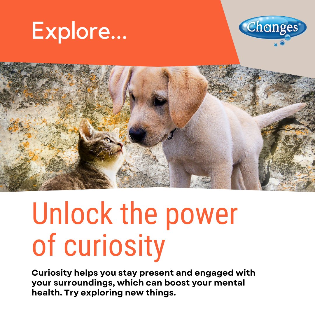 Curiosity helps you stay present and engaged with your surroundings, which can boost your mental health. Try exploring new things.
