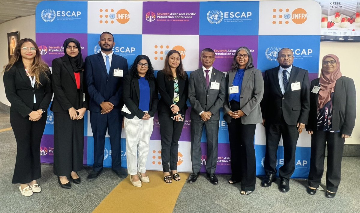 MDVinThailand's tweet image. The 7th Asian and Pacific Population Conference begins today at the UN Conference Center in #Bangkok. #Maldives delegation is led by Dr. Hussain Niyaaz, Secretary Economic Cooperation @MoFAmv and delivered the country statement this morning. #APPC7 @statsmaldives @MoHmv @MNUedu