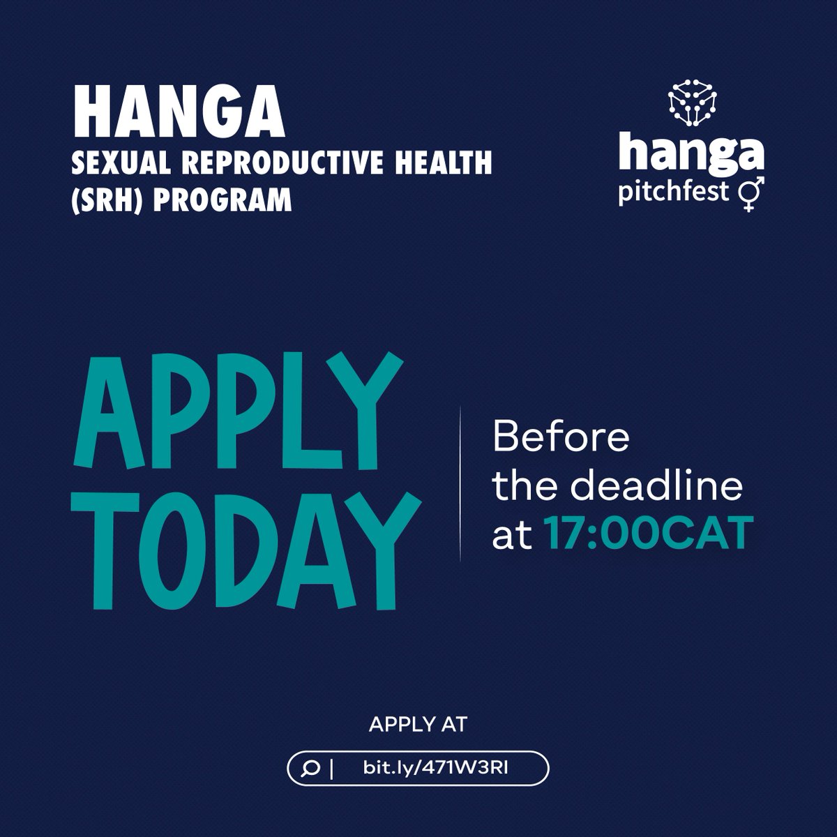hangapitchfest's tweet photo. 🚨Last call!🚨

Today is the deadline for our SRH Cohort applications.

Thank you to everyone who has shared their groundbreaking innovations so far.

If you haven’t submitted yet, there’s still time!

Apply now: https://t.co/mPHzcOy8dw

#HangaPitchfest  #HangaSRHprogram #SRH https://t.co/6YR3n3tdeT