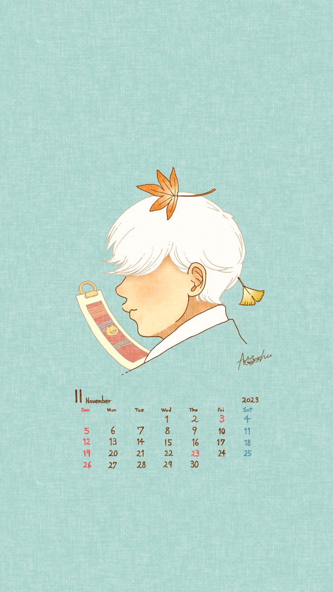 white hair solo leaf 1boy profile blue background male focus  illustration images