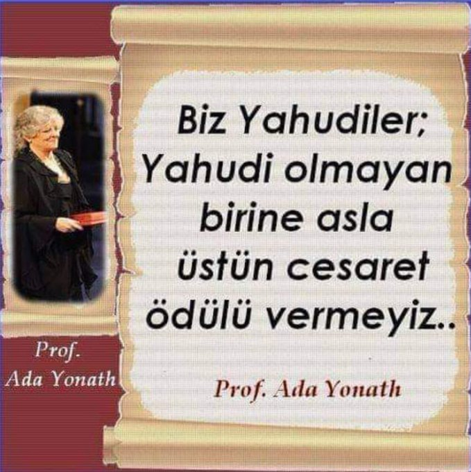 muhittinakgul's tweet photo. Ne demek istiyor acaba Ada Yonath? https://t.co/lmgCGii1wV