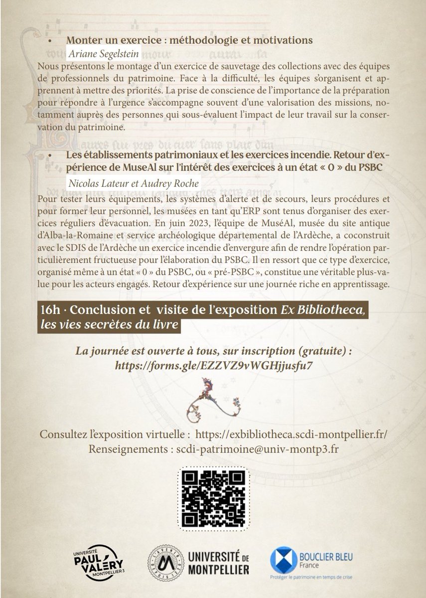 🚨📢 #plandesauvegarde : journée professionnelle autour du PSBC organisé par <a href="/umontpellier/">Université de Montpellier</a> à Montpellier le 8 décembre 2023.

Programme et informations⤵️