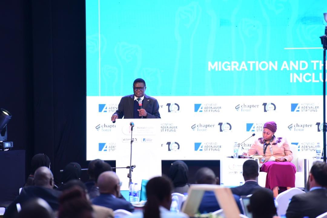 _Benjee256's tweet photo. “It is a shame that the human right that has been undermined most is by the security forces and is a right of fair trial” -Nobert Mao 

Keynote speaker at #HRCUg2023 https://t.co/vWBCs5scle