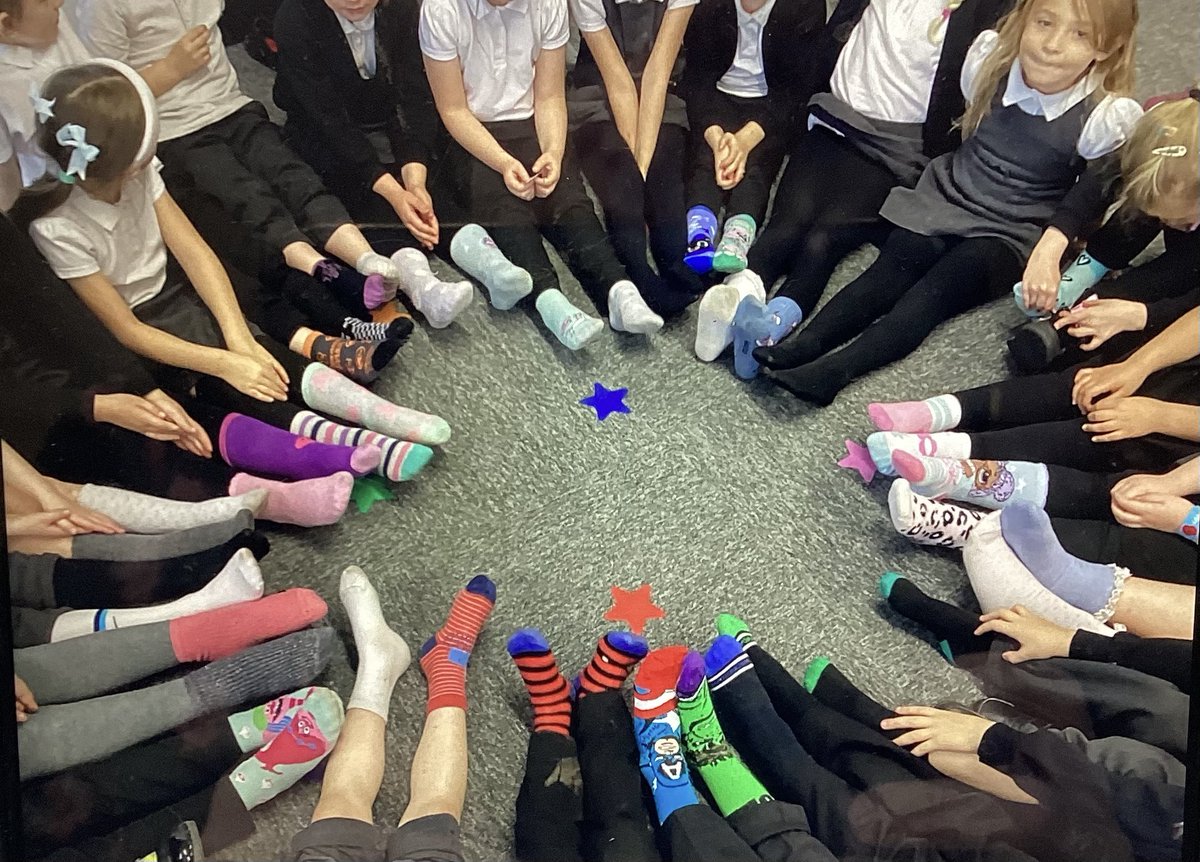 Year 2 loved showing their odd socks on start anti bullying week! #antibullyingweek #oddsocks