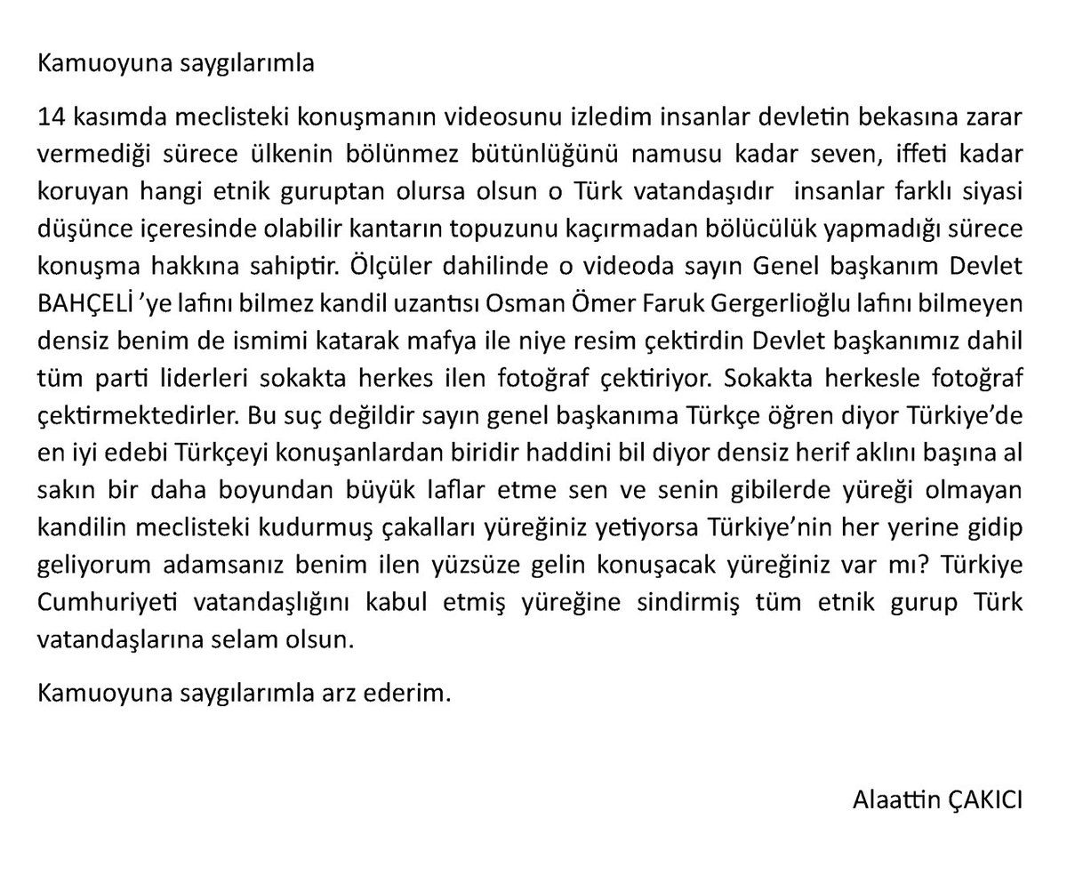 Alaattin Çakıcı (@alattincakici) on Twitter photo 