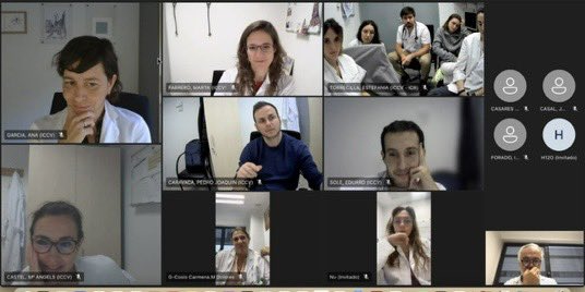 Marta Farrero (@martafarrero) on Twitter photo Hoy fantástica sesión en la unidad de IC del <a href="/hospitalclinic/">Hospital Clínic</a> sobre hipertensión pulmonar en cardiopatía a cargo de Juan Delgado en conjunto cn <a href="/Hospital12deOct/">Hospital 12 Octubre</a>. Gracias
<a href="/caravaca_pedro/">Pedro Caravaca Pérez</a> por organizarlo! <a href="/AnaGarcalvarez2/">Ana García Álvarez</a> <a href="/EduardSol8/">Eduard Solé</a> <a href="/IForado/">Ilana Forado</a> Hoy fantástica sesión en la unidad de IC del <a href="/hospitalclinic/">Hospital Clínic</a> sobre hipertensión pulmonar en cardiopatía a cargo de Juan Delgado en conjunto cn <a href="/Hospital12deOct/">Hospital 12 Octubre</a>. Gracias
<a href="/caravaca_pedro/">Pedro Caravaca Pérez</a> por organizarlo! <a href="/AnaGarcalvarez2/">Ana García Álvarez</a> <a href="/EduardSol8/">Eduard Solé</a> <a href="/IForado/">Ilana Forado</a>
