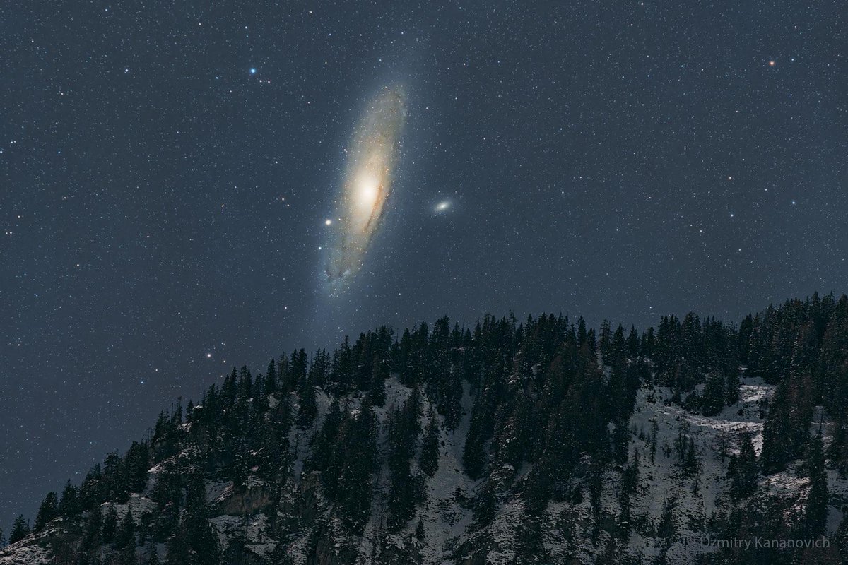 Amazing_Xcience's tweet image. Andromeda over the Swiss Alps. 
Credit: Dzmitry Kananovich