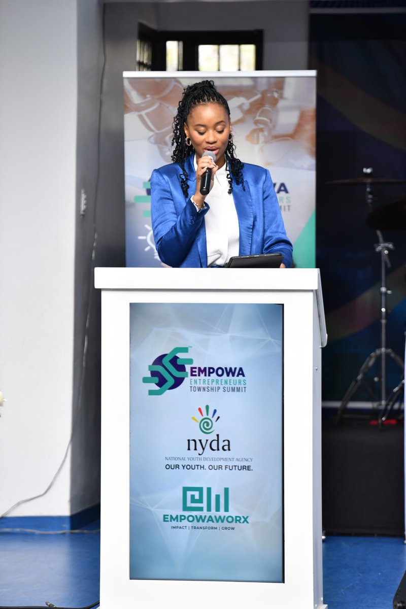 EmpowaE's tweet photo. A game-changing Keynote Address on “Developing the Entrepreneurial Ecosystem” by Ikanyeng Masinamela, Chief of Staff to CEO at NYDA. 🌐✨ Get ready to ignite innovation and fuel your entrepreneurial spirit! 🔥 

#GETMENTORED #GETFUNDED #GETNETWORKING #NYDA https://t.co/OC88L6QzsL