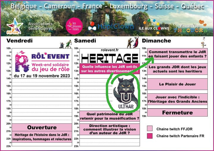 xaviiiierjdr's tweet photo. Rôl'Event 2023 approche.
Venez nous voir, discuter, écouter les ateliers, participer aux parties ..... RôlEvent approche 📷
Je serai sur le vocal et la table ronde autour "jouer avec des enfants" dimanche
https://t.co/BEftfZjFb4
#RE2023 #rolevent #rolevent2023 #jeuderole https://t.co/9LEOej3Tw1