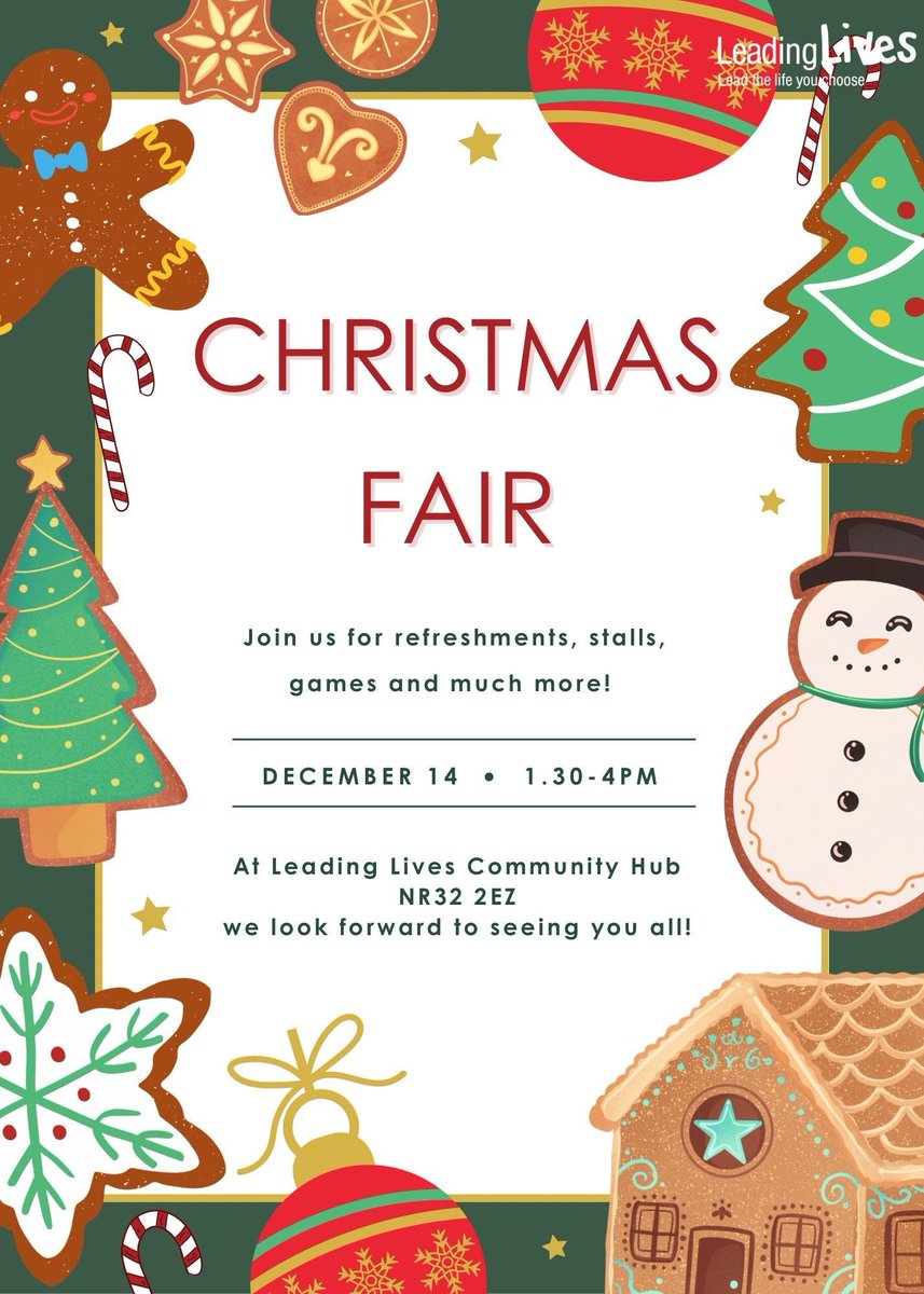 Our #Lowestoft Hub is having a fabulous Christmas Fair on Thursday December 14th from 1.30-4pm. Put a note in your diary - you don't want to miss it!