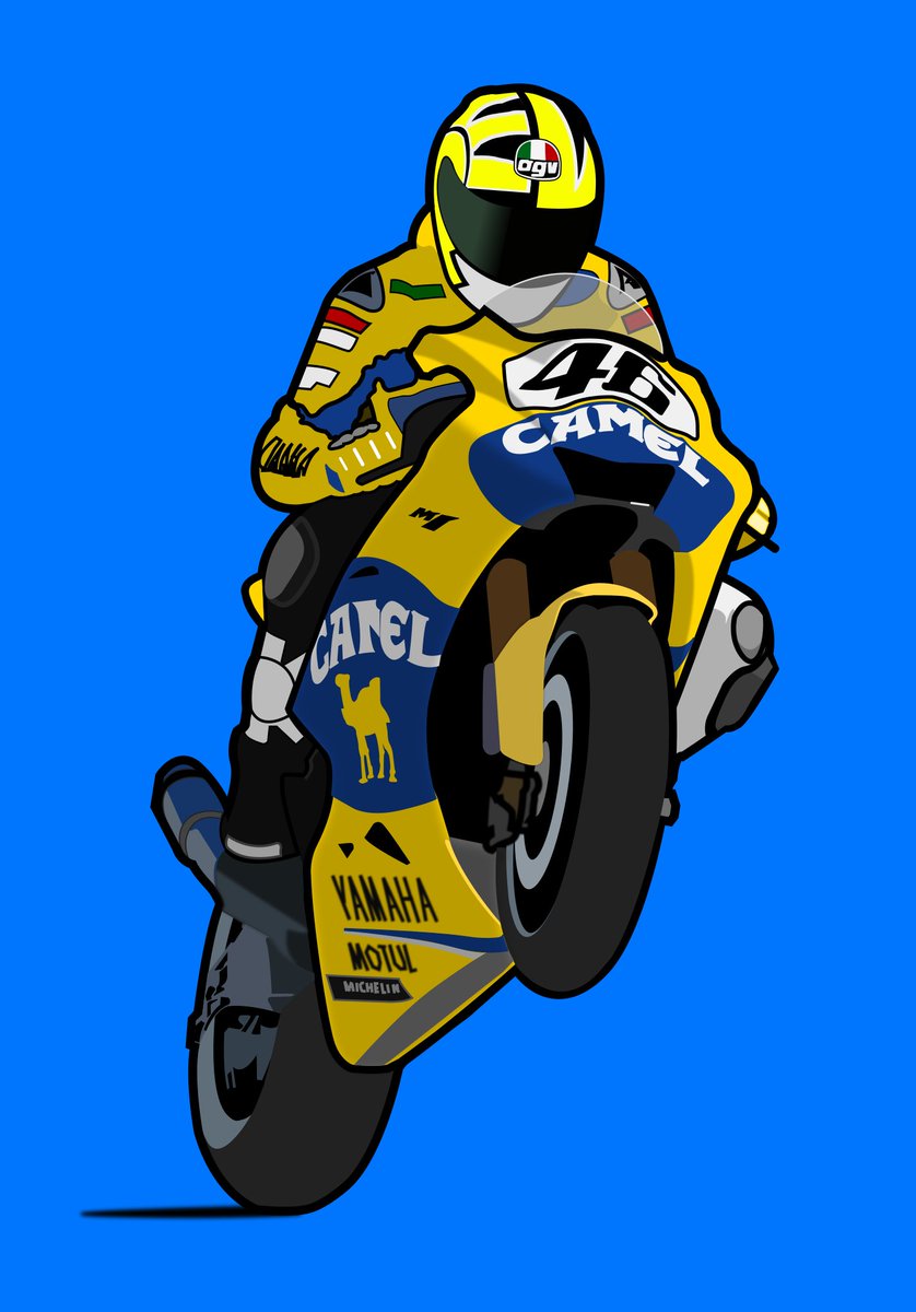 Practising vector illustration. <a href="/ValeYellow46/">Valentino Rossi</a> <a href="/YamahaMotoGP/">Yamaha MotoGP</a> <a href="/inkscape/">Inkscape</a> #MotoGP #vectorart #camellivery