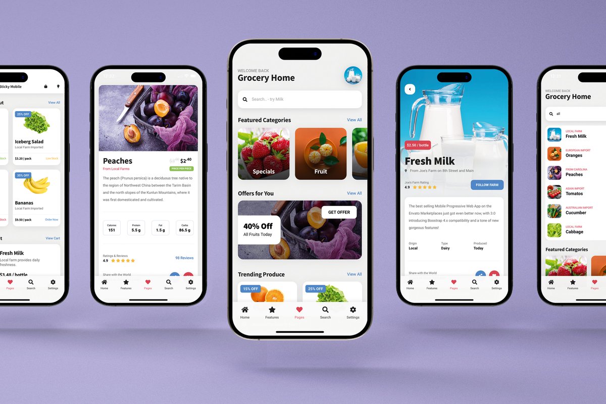 🍊🍋 Sticky is ready for shopping - Groceries pack available!

✅ Explore it here -> 1.envato.market/75KKRO

Sticky comes with over 435 page templates and hundreds of components!
.
.
#GroceryStore #mobile #PWA #webapp #app #html #css #css2024 #JavaScript #VanillaJS #products