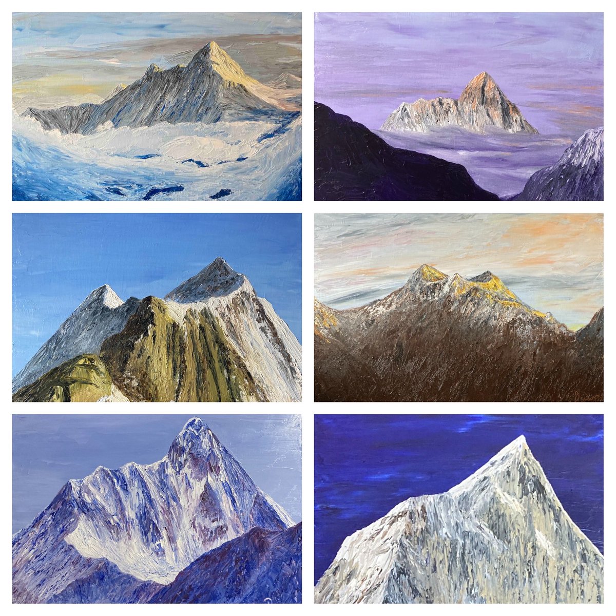 Six paintings of Nanda Devi.