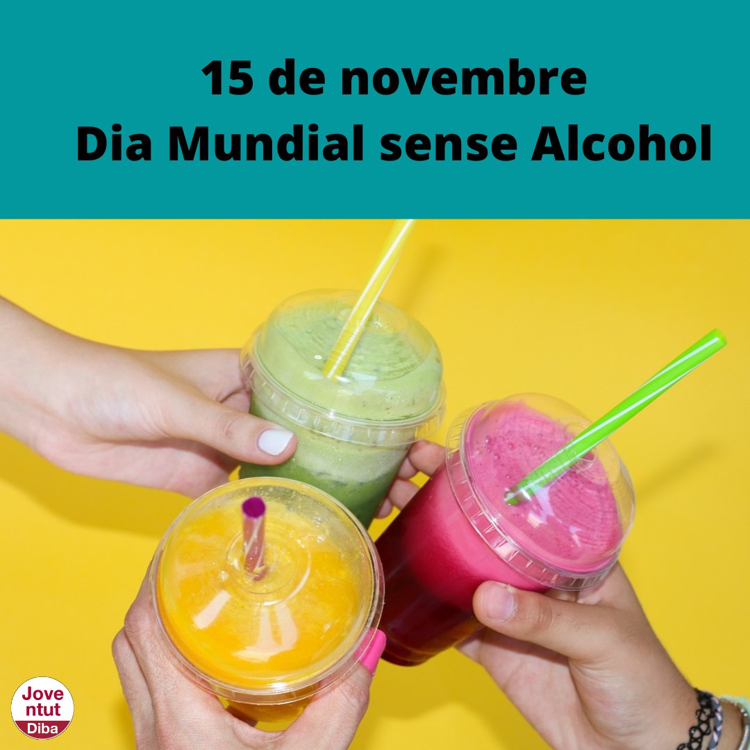 joventutdiba's tweet photo. #15N Dia Mundial sense #alcohol 

L'alcohol és la droga més consumida entre els #adolescents, per sobre del tabac.
Els #joves comencen a consumir alcohol als 14 anys. 
 
📌Recursos  per promoure la reflexió crítica davant el consum d’alcohol
https://t.co/u6TiQKW8Is

📷orentodoros https://t.co/FEnnaYCNet