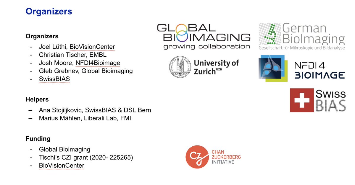 Joel Lüthi (@joel_luethi) on Twitter photo Thanks again to all the to organizers, helpers & people providing funding! <a href="/GlobalBioImage/">Global BioImaging</a> via Gleb Grebnev, <a href="/nfdi4bioimage/">NFDI4BIOIMAGE</a> via <a href="/notjustmoore/">Josh Moore</a> , <a href="/tischitischer/">Christian Tischer</a> with <a href="/cziscience/">CZI Science</a> funding for travel grants & <a href="/SwissBIAS/">SwissBIAS</a> Thanks again to all the to organizers, helpers & people providing funding! <a href="/GlobalBioImage/">Global BioImaging</a> via Gleb Grebnev, <a href="/nfdi4bioimage/">NFDI4BIOIMAGE</a> via <a href="/notjustmoore/">Josh Moore</a> , <a href="/tischitischer/">Christian Tischer</a> with <a href="/cziscience/">CZI Science</a> funding for travel grants & <a href="/SwissBIAS/">SwissBIAS</a>