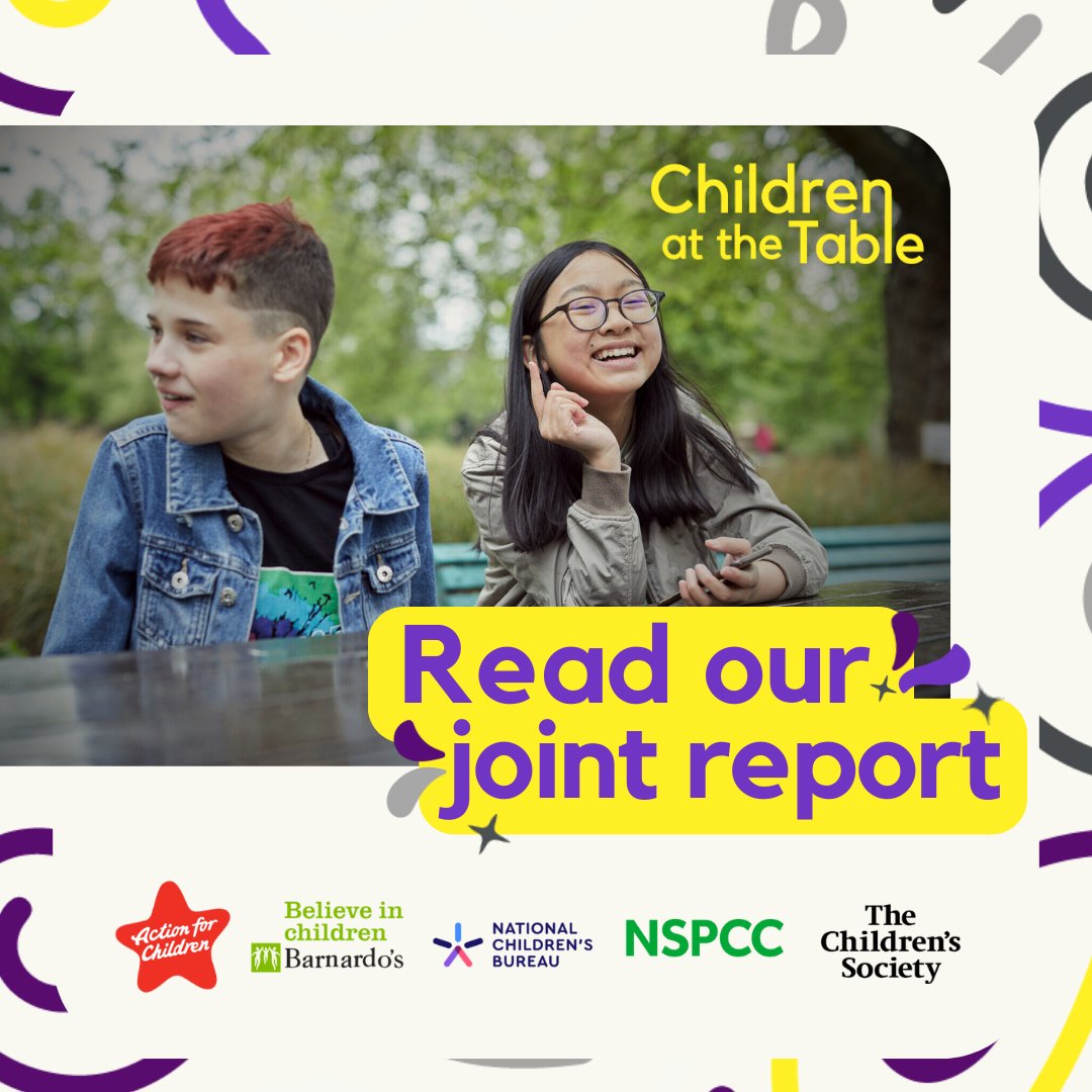 The situation facing children in the UK needs immediate attention & commitment to a long-term strategy. Today our coalition launches a new report with a roadmap to put children’s needs & outcomes at the heart of the next Government. 👉childrenatthetable.org.uk #ChildrenAtTheTable