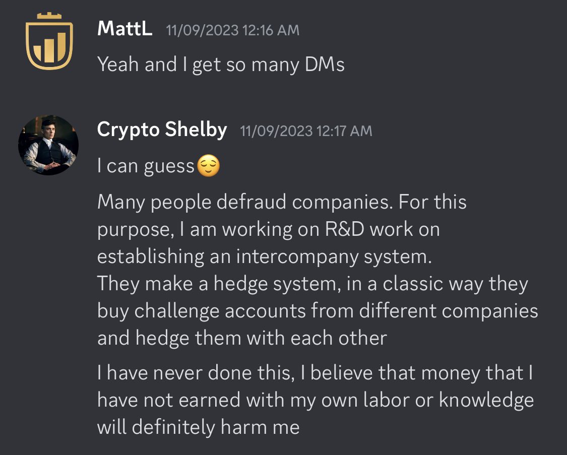 <a href="/EdwardXLreal/">Edward XL | CEO of GoatFundedTrader</a> I told this to <a href="/MattLCEO/">Meta CEO</a> on discord. I had an idea for a system to prevent this hedge scam 🧐