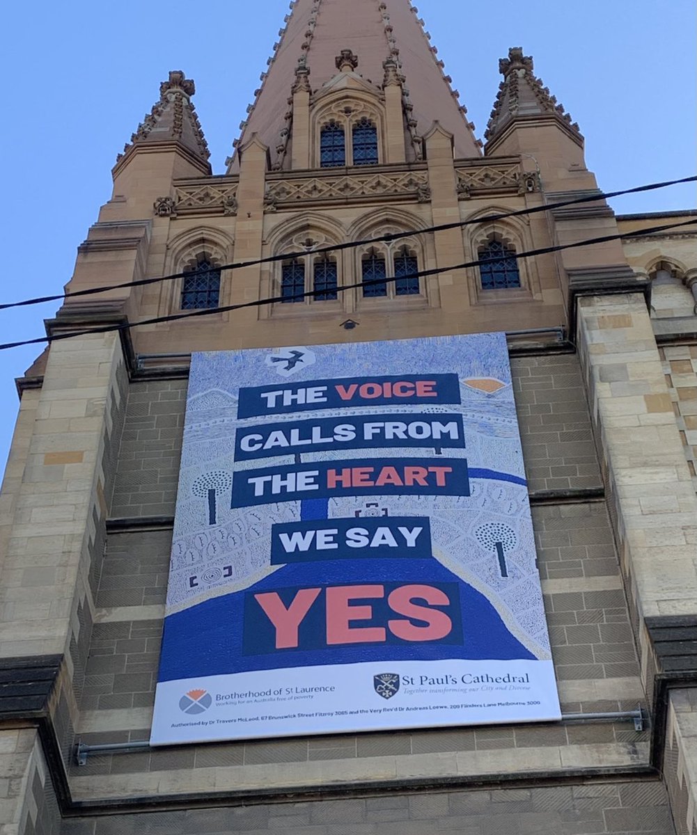 St Paul’s Cathedral in Melbourne can’t seem to get over it. This signage should never have been placed here at all. Even worse is that as of today they still haven’t taken it down despite the majority of its congregation having disagreed and voted NO.