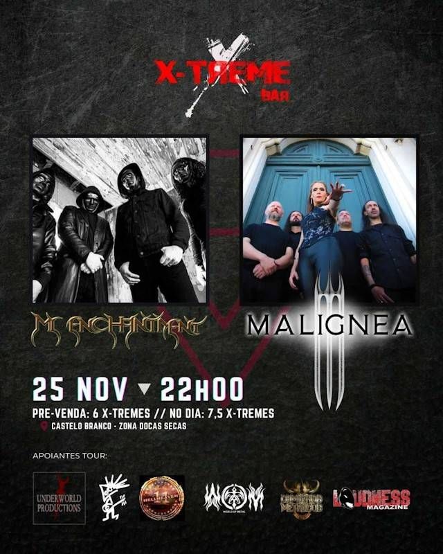 WOMetalradio's tweet image. 25.11.23 - My Enchantment, Malignea - X-Treme Bar, Castelo de Branco

buff.ly/3R0ilOn 

#DoomMetal #Malignea #MelodicBlackDeathMetal #MyEnchantment #WOMSupports #XTremeBar