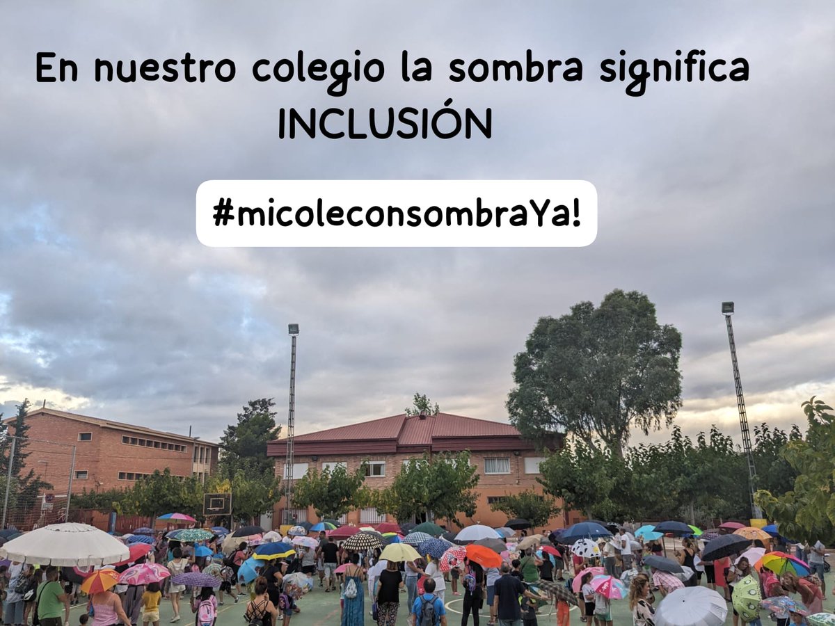 Los padres y madres del #CEIPVirgendelaFuensanta esperan respuesta a la petición de reunión con <a href="/Ballesta_Murcia/">José Ballesta</a>. En el cole la sombra significa salud
#micoleconsombraya
<a href="/Rebepl/">Rebeca Pérez</a> <a href="/Ballesta_Murcia/">José Ballesta</a> <a href="/PopularesMurcia/">Partido Popular de Murcia</a>
<a href="/PPLaAlberca/">Populares La Alberca</a>
 <a href="/dgenesmurcia/">D'Genes Asoc. de ER</a> <a href="/FAPARM/">FAPA RM Juan González</a>  @AmpaDe59947 <a href="/NADIESINATE/">Plataforma ningún niño/a sin ATE</a>
