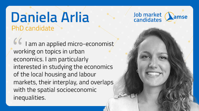 Meet Daniela Arlia #EconJobMarket candidate @amseaixmars. She works on Urban, Housing and Labor economics. Learn more about her➡️amse.site/Arlia #EconTwitter @DanielaArlia